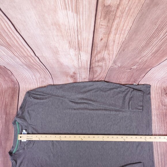 Huckberry Wellen Seawool Henley Mens Size XXL Long Sleeve Shirt Gray Stretch - Picture 11 of 11